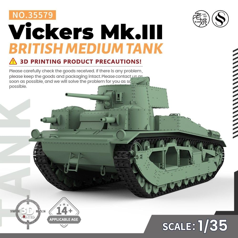 MRY-SFW Maquette militaire British Vickers Mk.III Medium Tank