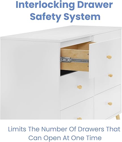 Miniatura 4 de Delta Children Essex - Cómoda de 6 cajones, color blanco biancanatural