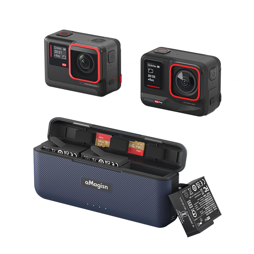 Amazon | for Insta360 Ace Pro/Ace対応 バッテリー 充電器 3バッテリ 