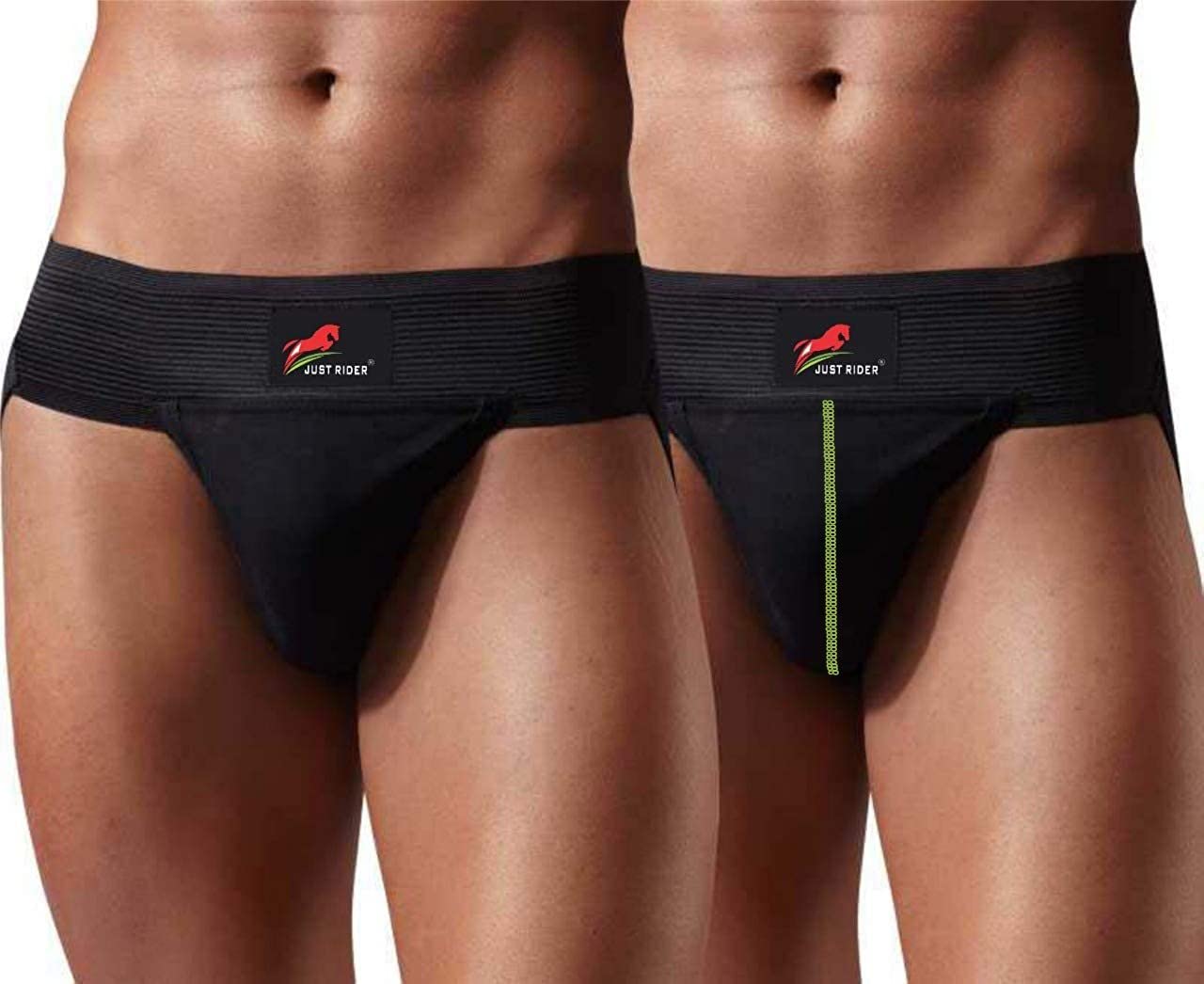 JUST RIDER Cotton Supporter Back Covered with Cup Pocket Athletic Fit Brief Pack 2 (XL)-picture-42