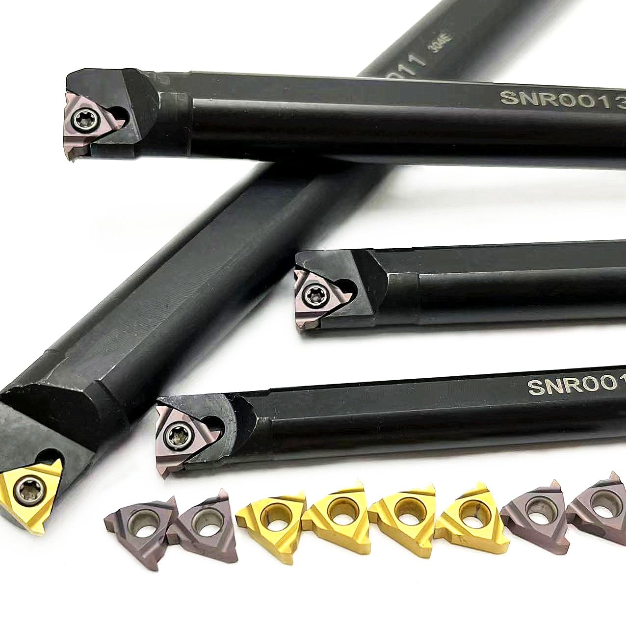 1 Uds SNR0008K11 SNR0010K11 SNR0012M11 SNR0013N11 herramienta de torneado de roscado de torno CNC SNR0016Q11 soporte de roscado de torno de Metal + 10 Uds. Insertos de carburo MMT11IR(SNR0016Q11,MMT11