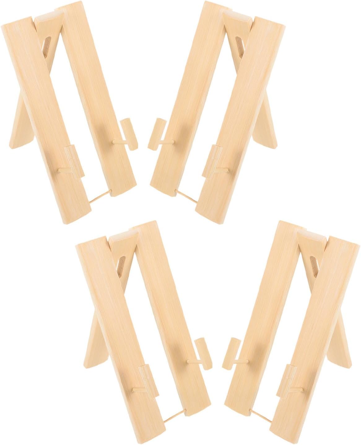 4pcs Folding Fan Holder Stand for Japanese Folding Fans, Wooden Slanted Display Easel with Adjustable Slots and Detachable Structure, Minimalist Tabletop Organizer for Home,