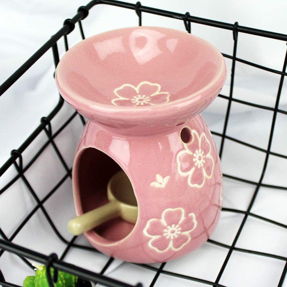 Aromaterapeutyczny palnik zapachowy Ceramiczny dyfuzor świecy olejowej Palnik woskowy, BlueJYRS ，Palniki do olejków eterycznych(Grün)