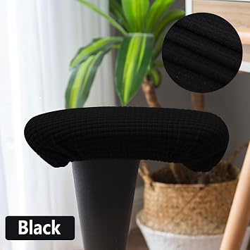 Office Chair Arm Covers,Office Chair Arm Rest Cover Gaming Chair Armrest Covers Office Removable Arm Rest Covering Elastic Chair Armrest Cover (Black, 2Pcs/Set (10-13) x (2-4) x 1.9 inches)