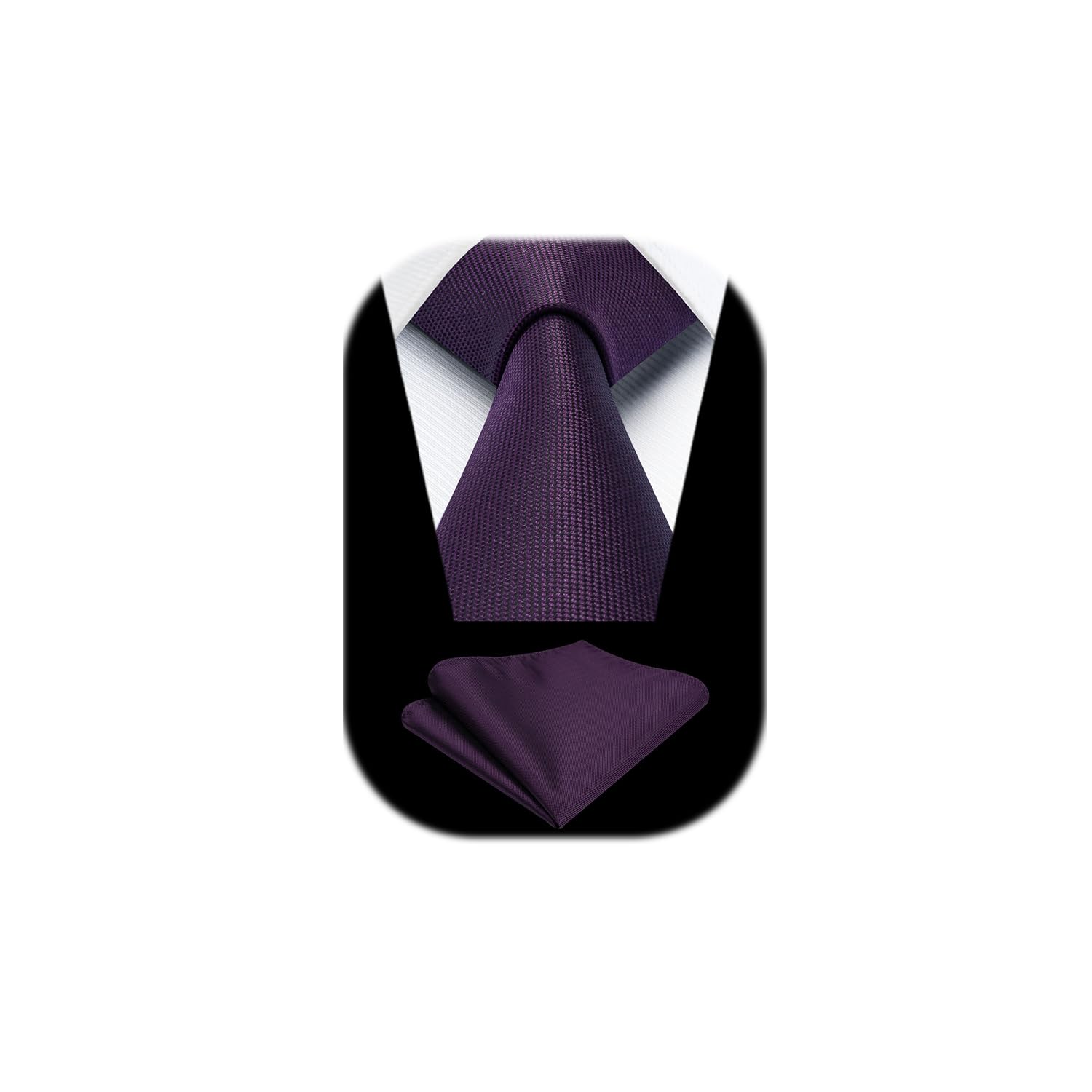 Enlision Corbata para Hombre Color Sólido Corbata y Pañuelo Modernas Formal Conjunto de Corbatas para Boda Trabajar Fiesta