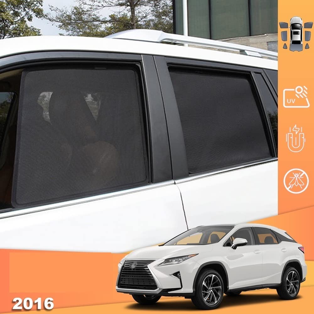 Car Sunshades For Lexus For RX RX350 RX450H 350 300h 2015-2021 Car Side Window Front Rear Windshield Magnetic Sunshades Car Sun Shade Blocking (Color : 3PCS - View #5