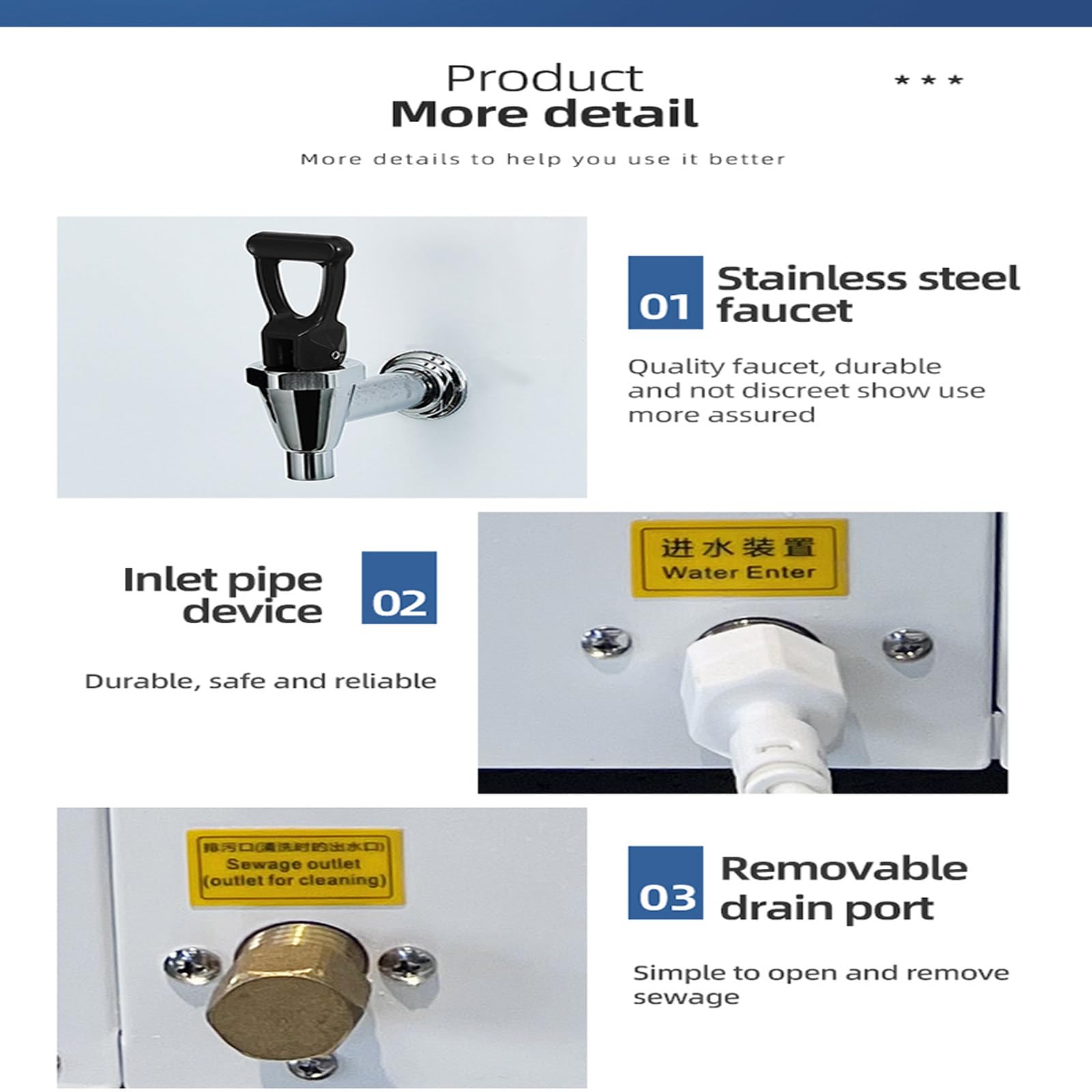Distributore di acqua calda commerciale da 2500 W, boiler da banco da 60 litri con display LCD. Tecnologia di riscaldamento a strati per un gusto puro. Rivestimento interno in acciaio inox 304. Funz