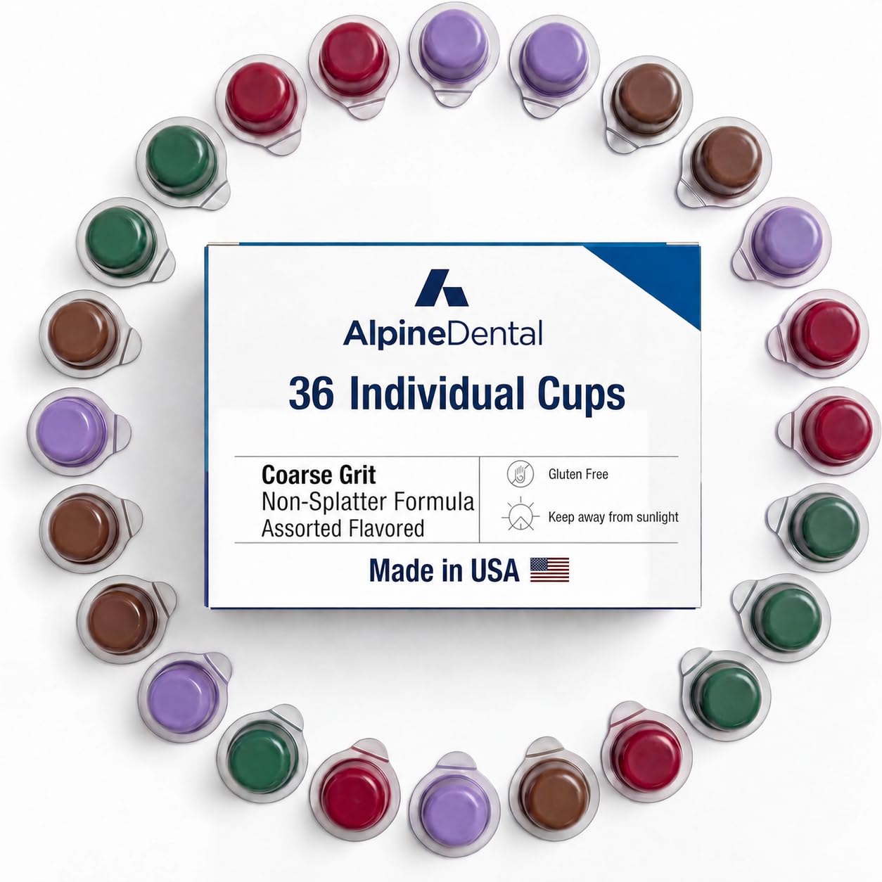 Alpine Blanc Tooth Polish Cups, Assorted Flavored, 36 Count