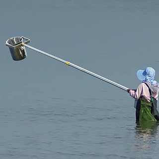 Telescopic Water Sample Collection Pole Kit, 304 Stainless Steel Swing Beaker Pendulum Sampler Equipment for Pipeline Wastewater/Sewage/River Surveys(500ml,0.86-2m/2.8-6.6ft)