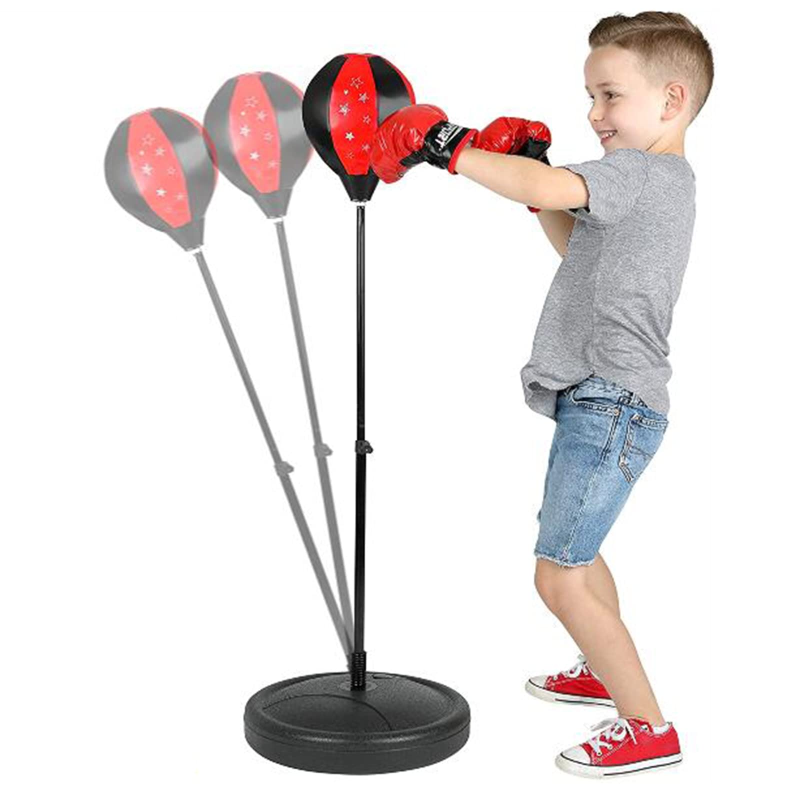 Sac de boxe avec support TIM-LI kit de fitness adulte et enfant avec pompe