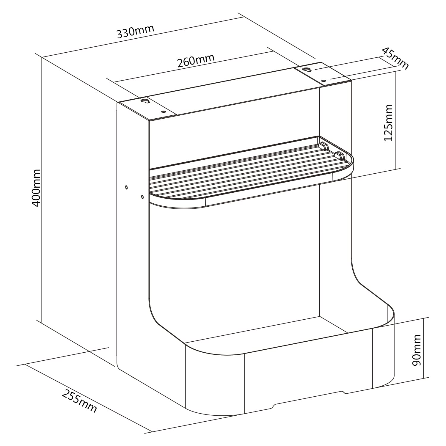 Organizer da scrivania con cassetto e caricatore wireless Qi + organizer da tavolo salvaspazio per accessori | Ideale per ufficio e casa