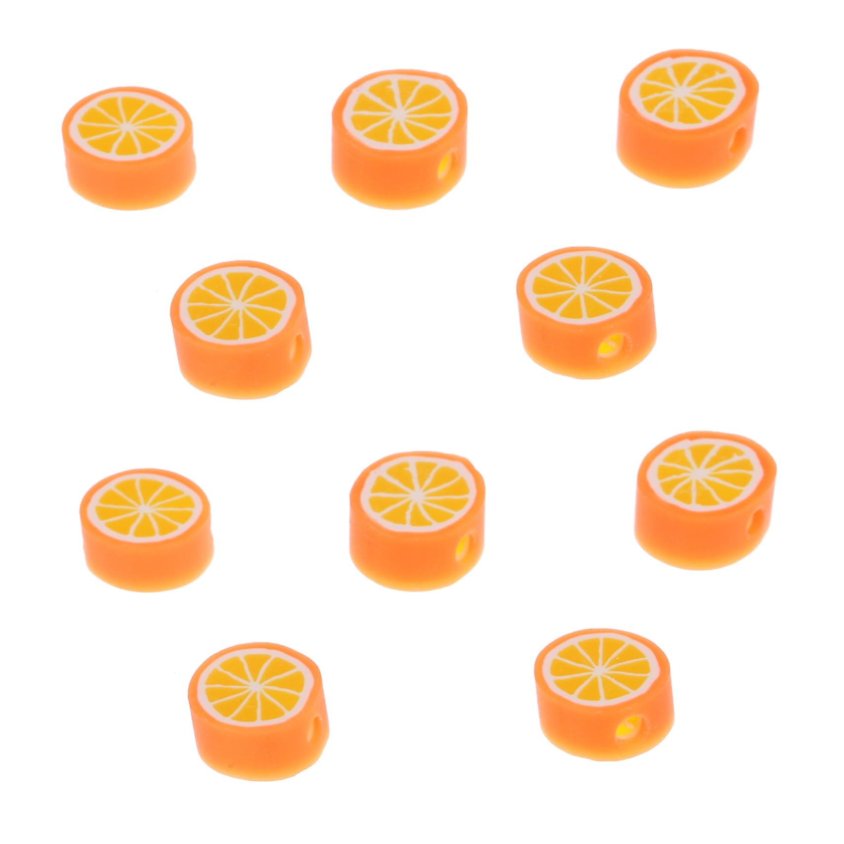 Didiseaon 200 Pezzi Perline di Argilla Polimerica a Forma di Frutta, Arancione, per Braccialetti Fai da Te e Bigiotteria, Decorative