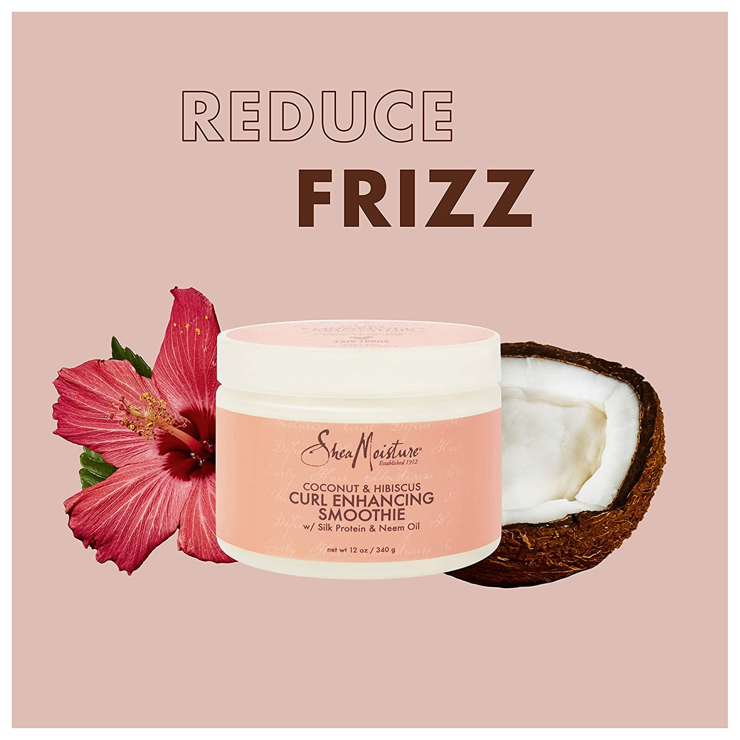 SheaMoisture Curly Hair Products, Hydrating Coconut & Hibiscus Bundle - Includes Curl & Style Milk and Curl Enhancing Smoothie, 8 oz and 12 oz