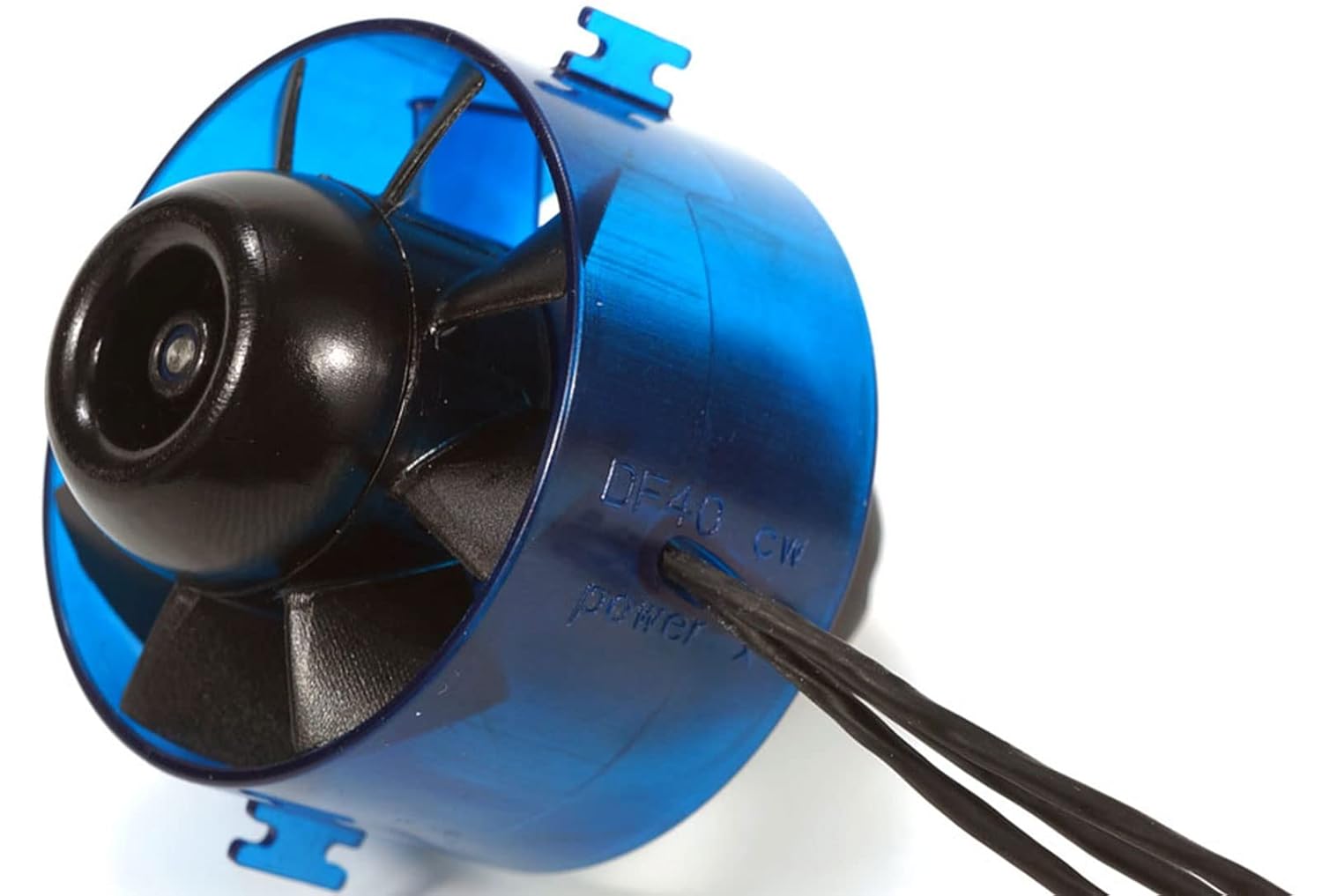 Side view of ZKSJ 40mm Mini EDF unit showing mounting tabs