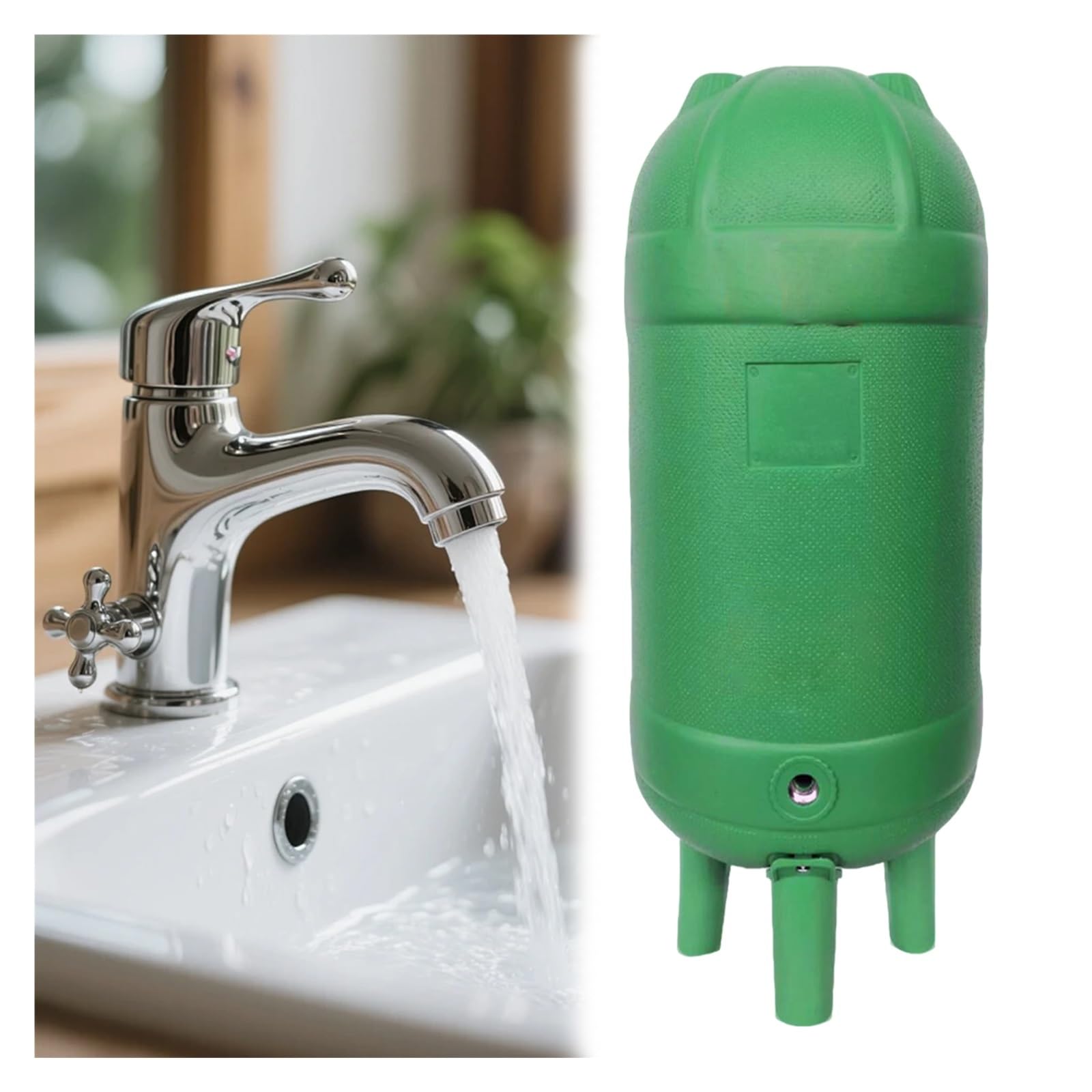 Vaso de expansión Tanque De Presión De 26/50/80 Galones Para Bomba De Pozo/sistema De Agua, Contenedor De Presión De Agua Vertical Con Kit De Montaje Para Exteriores/jardín(100L/26.4GaL+Accessories)
