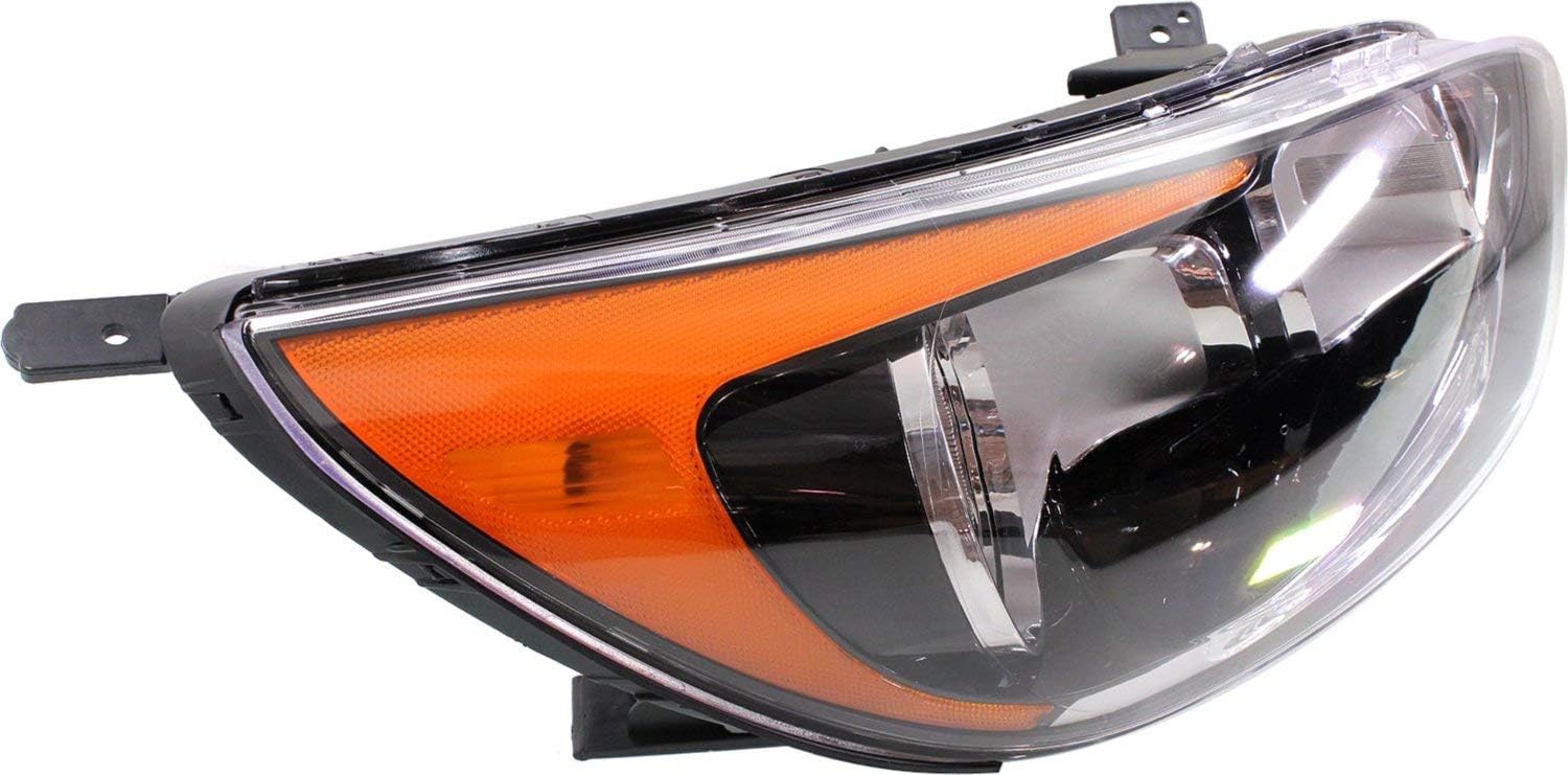 Garage-Pro Headlights Assembly Pair, Driver and Passenger Side For Kia Rio EX LX LX+ 2012-2017, Halogen With bulb(s), Hatchback, Replaces# 921021W340 921011W340