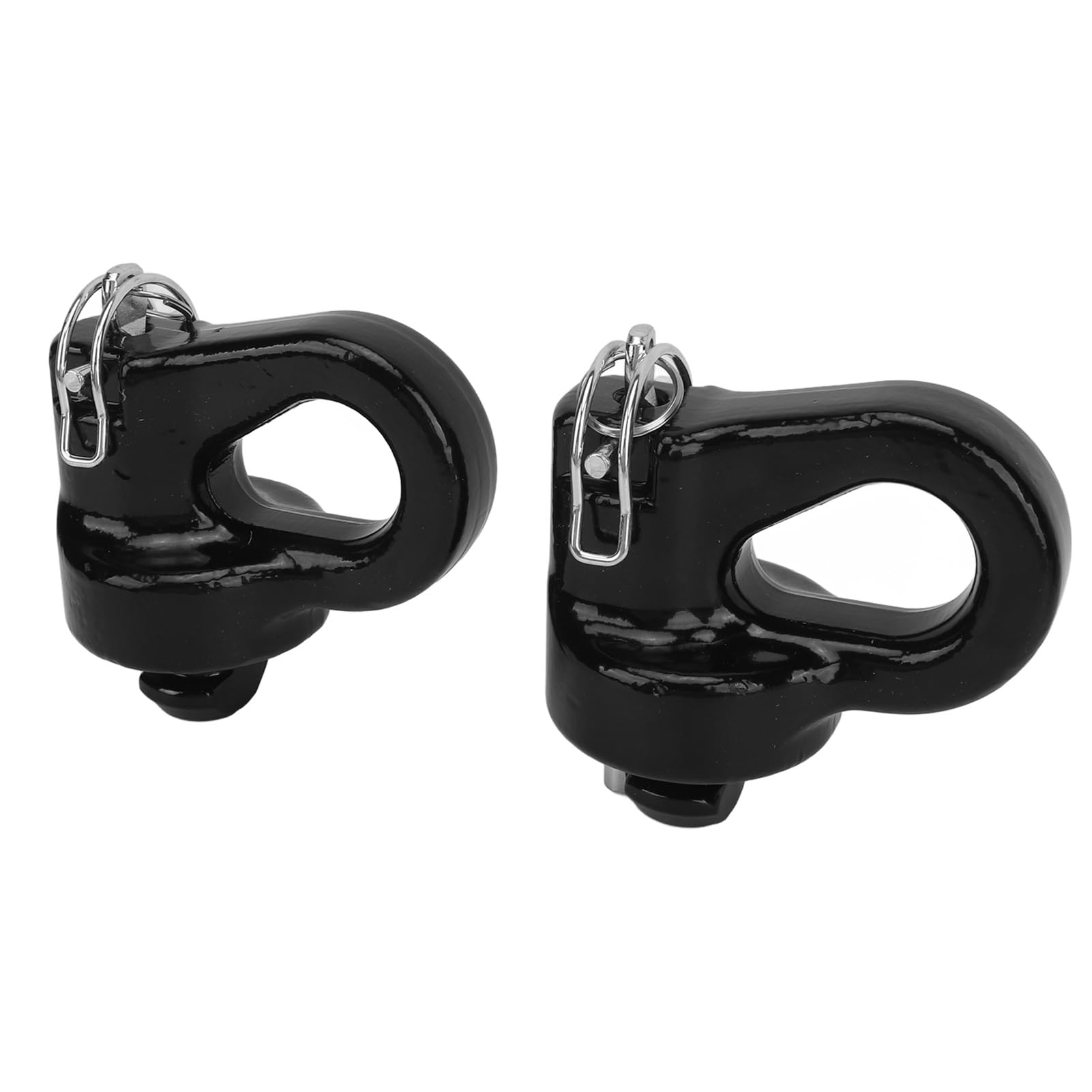 Anclajes de cadena de seguridad, 2 soportes de anclaje de cuello de cisne de acero de aleación, soportes de cadena de remolque compatibles con Titan XD 60691