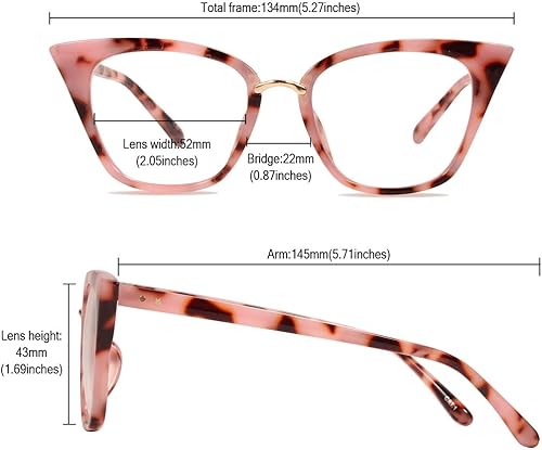 Miniatura 4 de Gafas de bloqueo de luz azul, gafas de computadora de ojo de gato para mujer, antirreflejos, antifatiga ocular, bloqueador de luz azul