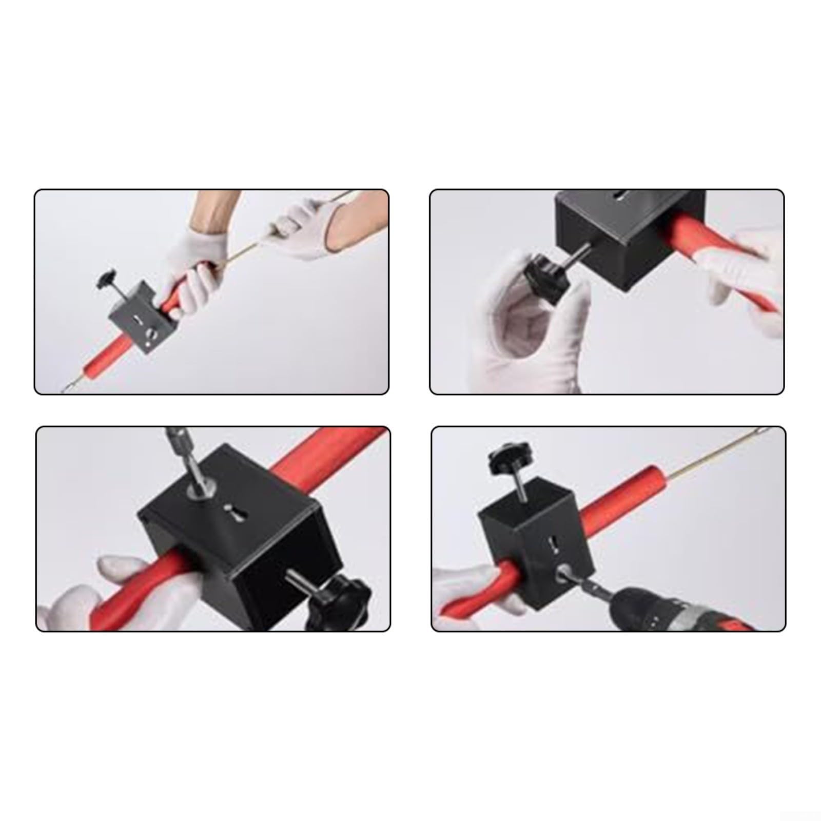 Elektrisches Kabelzieher-Werkzeug, Aluminiumlegierung Bohrmaschinen Kabelzieher Automatische Wand Verdrahtungsmaschine für 3-6mm Leitungen, für Bau-, Elektro- und Renovierungsarbeiten
