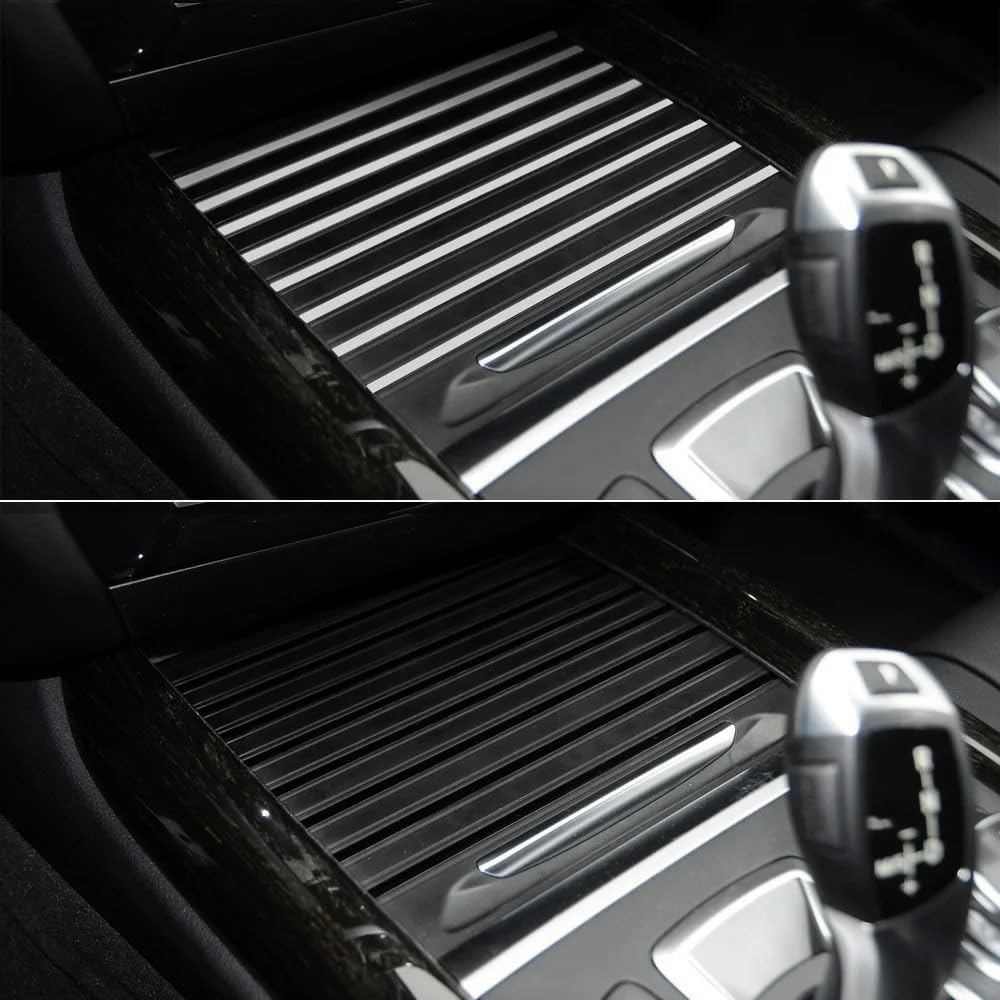 Center Console Cup Holder Tray Roller Blind Cover, Water Cup Holder Sliding Roller Cover Shutters Trim Replacement for BMW X5 X6 F15 F16 51169251973