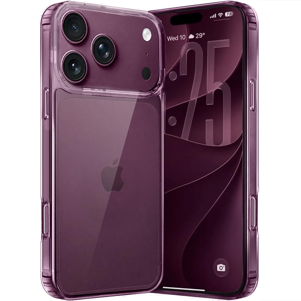 thegiftkart ultra-hybrid crystal clear back case cover for iphone 18 pro / 17 pro | shockproof design | camera protection bump | hard clear back | bumper cover case (pc & tpu, transparent)