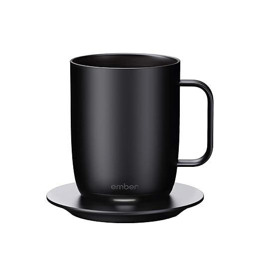 Ember Temperature Control Smart Mug, 14 oz, 1-hr Battery Life, Black - App Controlled Heated Coffee Mug