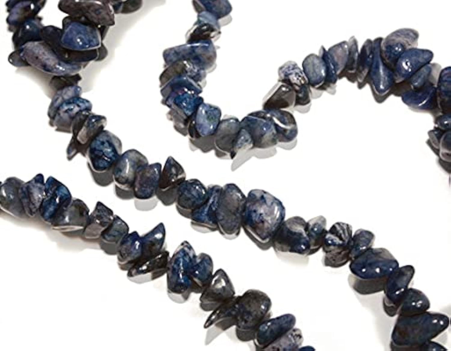 Sodalite naturelle bleue en fil de 17 pouces aux éclats irréguliers 5-11mm