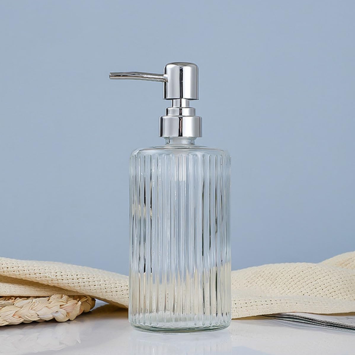 SHERCHPRY Dispensador de Jabón Líquido para Baño de Vidrio Recargable 500ml Paquete de 3 Unidades para Uso Prolongado en Hoteles y Hogares