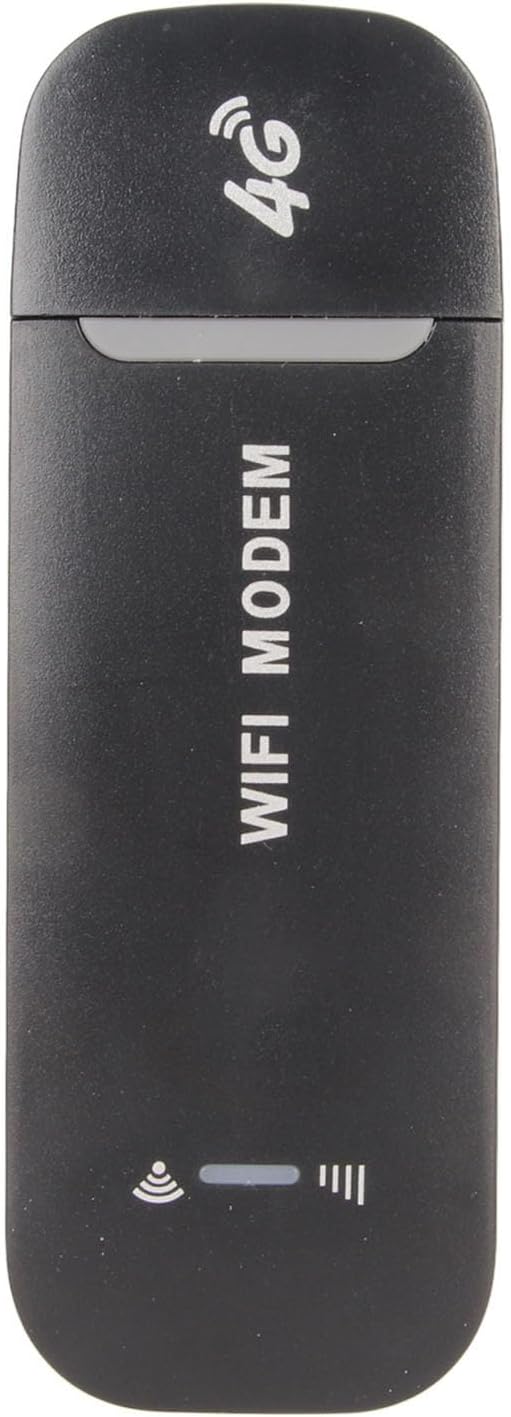 Mobile Wifi Hotspot, 4G LTE USB Wireless Portable Wifi Router, 150Mbps High Speed Pocket Wifi Dongle with SIM Card Slot, Sharing Up to 10 Wifi Users for Travel (black)