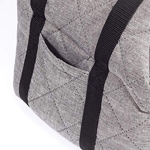 BOUTIQUE ZOO Hundetasche - Grau (Gesteppt), L bis 15 kg - Tragetasche für kleinen und mittleren Hund, Welpen, Katze