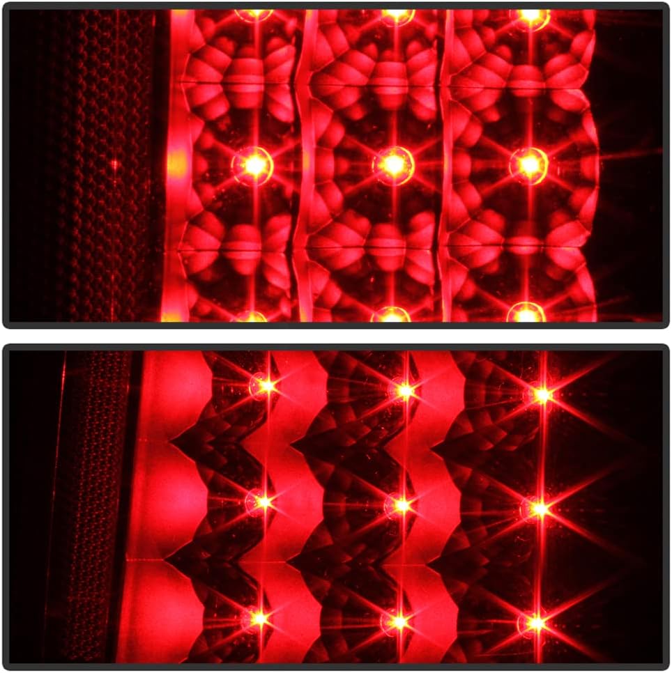 ACANII - For 2009-2014 Ford F150 Pickup Truck Black Housing LED Tail Lights Brake Lamps Assembly Pair Set Left+Right