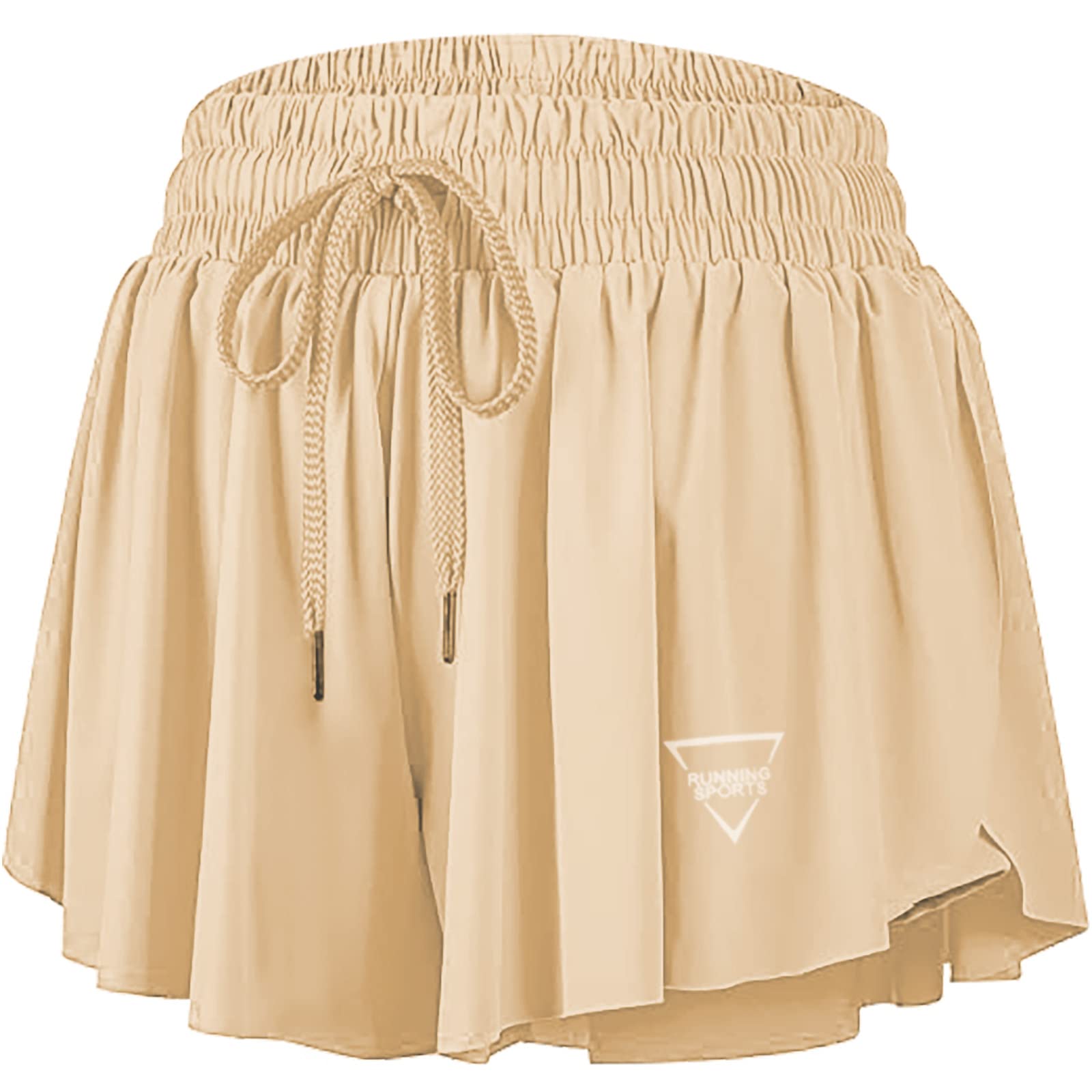 Short de Sport 2 en 1 pour Femme - avec Poche - Motif Papillon - pour la Course à Pied, l'entraînement, la Transpiration, l'élasthanne - pour se détendre, la Gym, Le Yoga, l'été