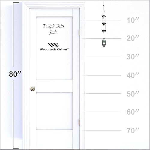 Miniatura 4 de Woodstock Chimes Colección Signature, campanas de templo Woodstock de 25 pulgadas, campanas de viento de jade para decoración de exteriores, patio,