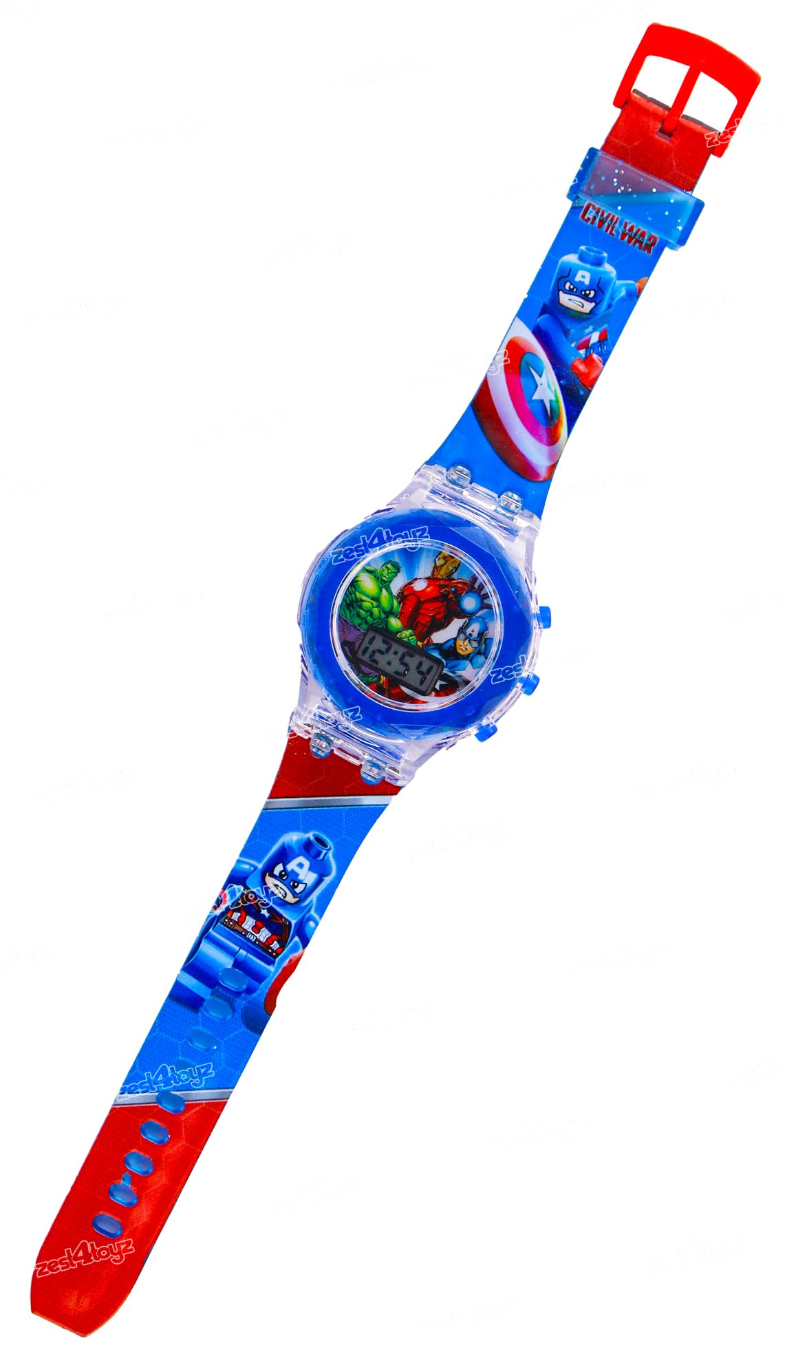 Zest 4 Toyz Kids Digital Wrist Watch with Disco Led Light Glowing Watch 3D Unique Cute Unbreakable Strap Best Birthday Return Gift for Boys (Blue) (B0D2692GT6) Amazon Price History, Amazon Price Tracker