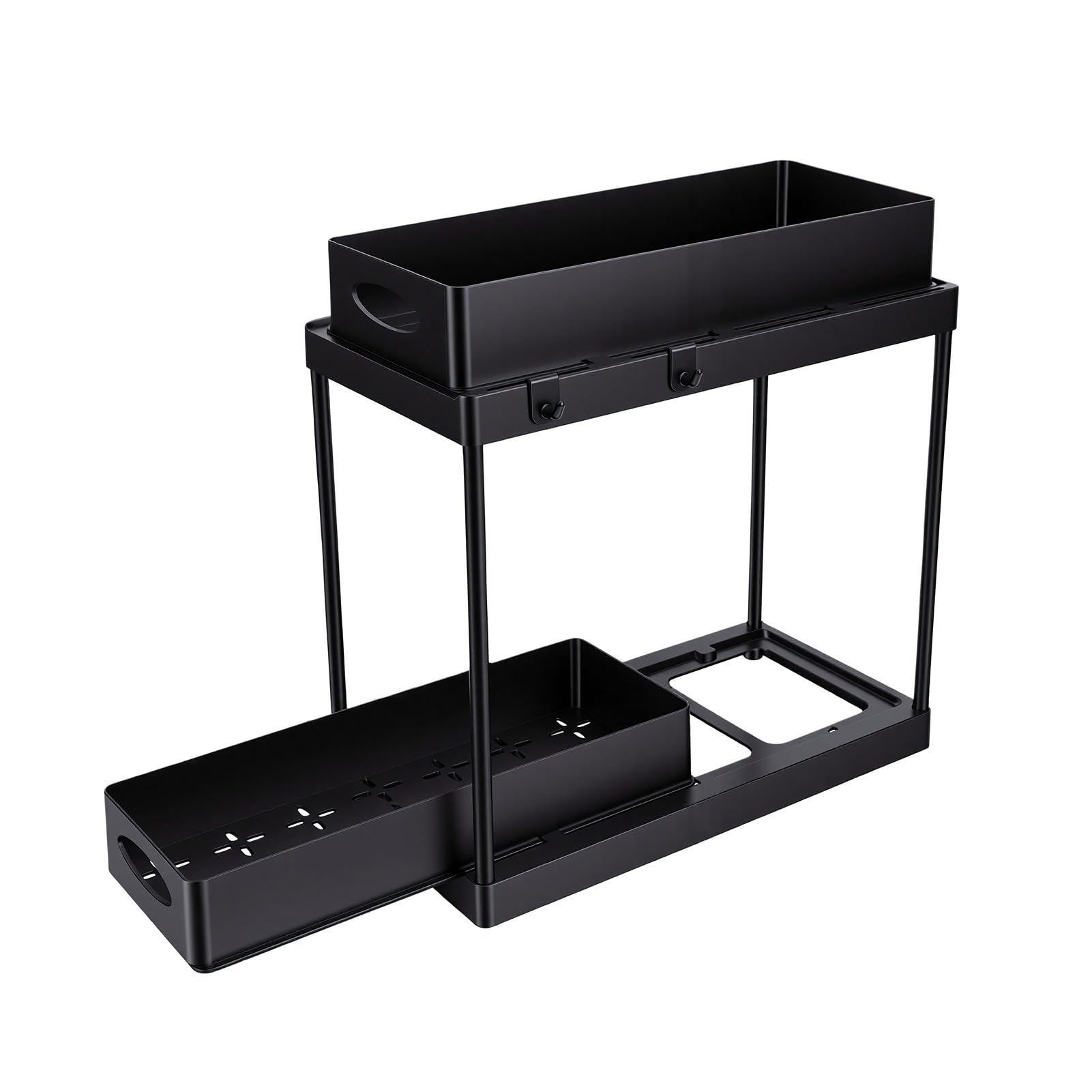 2 Étagères Rangement Sous Évier Cuisine Salle de Bains Armoire