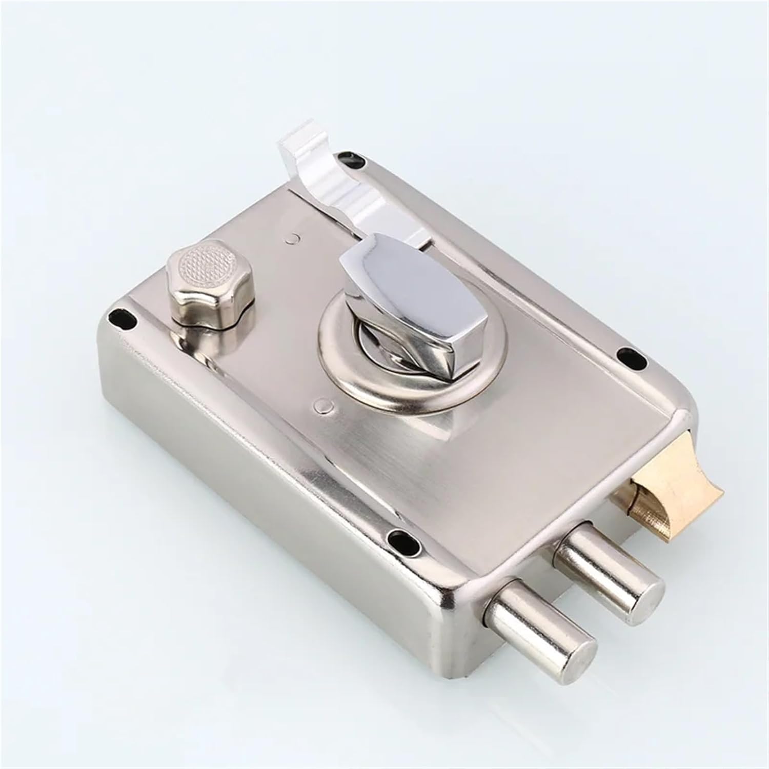 Exterior Door Lock Lock Multiple Insurance Wood Gate Lock for Furniture Hardware 1Pcs(Right Open Trim)