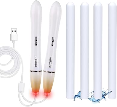 Dual Head Heating Stick LED Indicator Light Heating Stick USB Hand Warmer 42C Automatic Control Fast Heating Portable Carrying Outdoor Heating Tea/Coffee/Water, 2 Heaters+ 4 Pcs Drying Stick Dryer