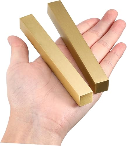 Miniatura 10 de Tofficu 2 unidades de peso de papel de caligrafía china, peso de papel de cobre plano, herramienta de práctica de caligrafía, pesas de papel para