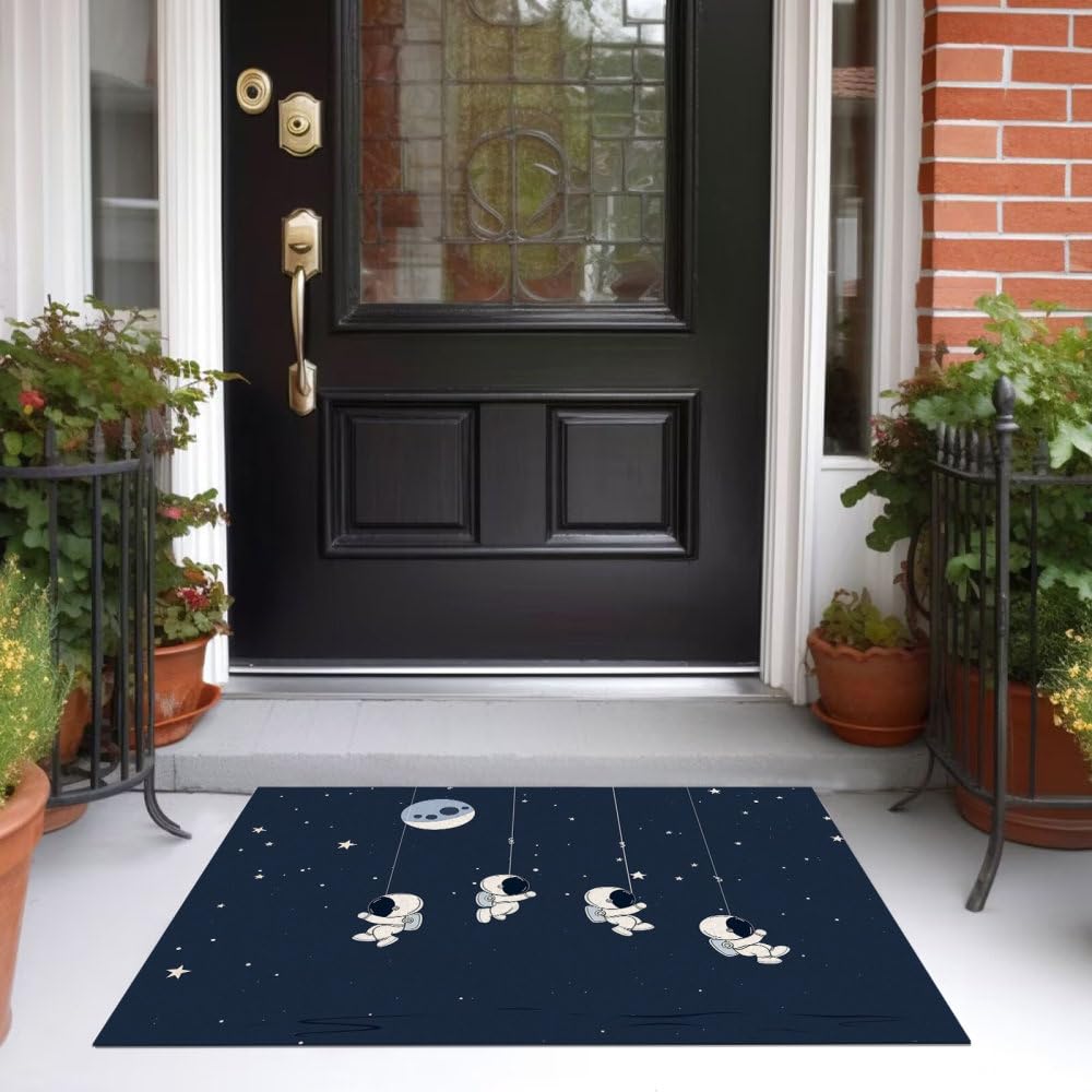 Tapis de porte avant intérieur lavable pour éliminer la boue et sécuriser l'entrée des enfants