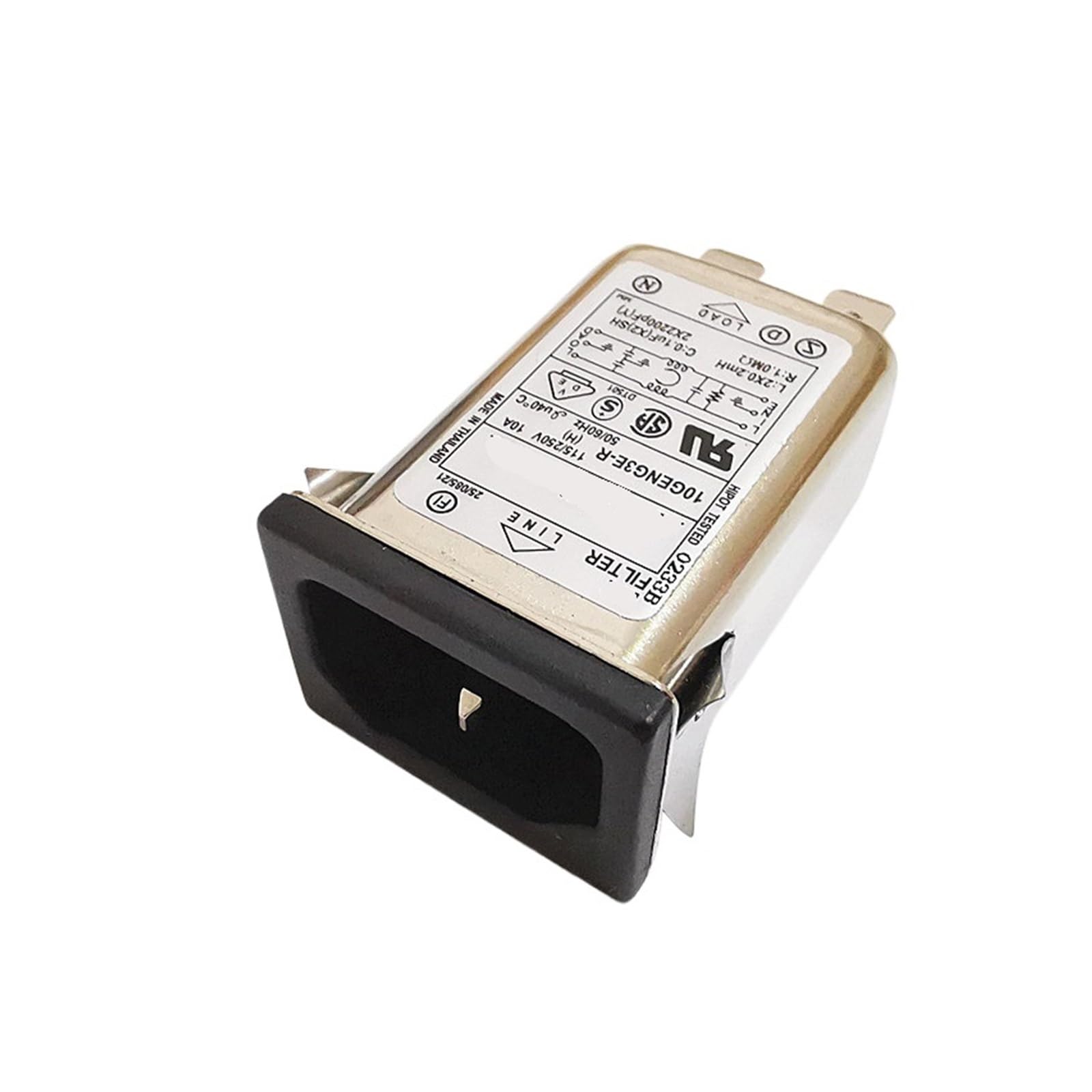 Netzsteckdosenfilter 10GENG3E-R 10A Schnapptyp Shrapnel