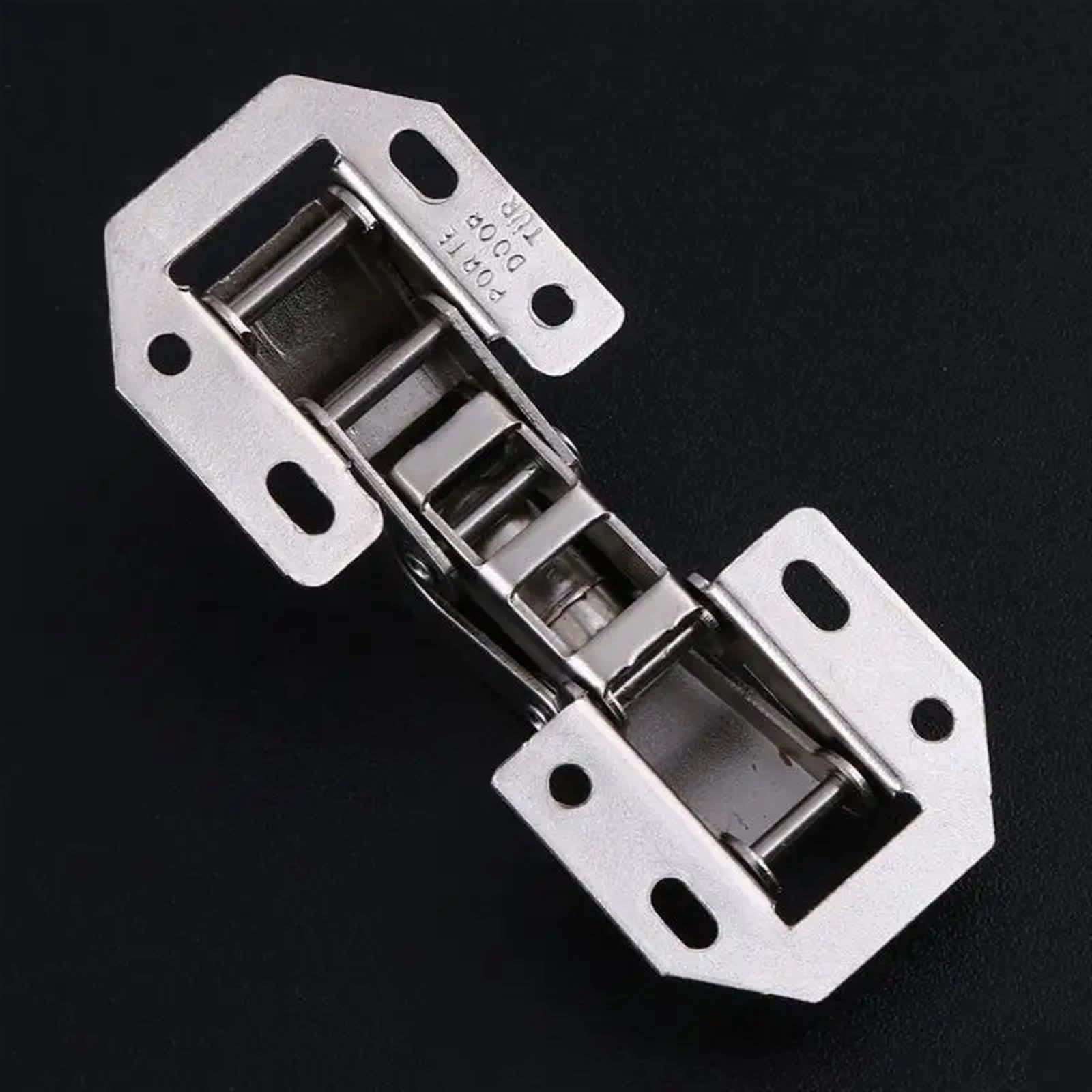 10 Stück Schrankscharniere 90 Grad 3/4 Zoll ohne Bohrloch Schranktür hydraulische Scharniere Absenkautomatik mit Schrauben Möbelbeschläge(10pcs 4inch)