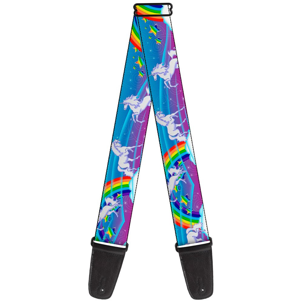 Gitarrengurt von Buckle-Down Unicorns/Rainbows/Stars Blue/Rainbow/White