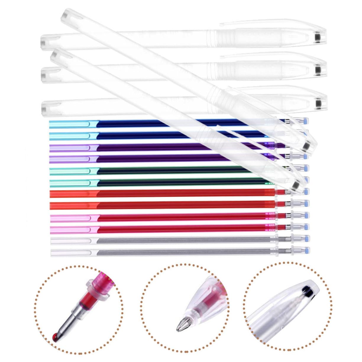 Tofficu 10juegos Rotuladores De Solubles Agua Marcadores De Costura Para Recargas y Cuerpos Para Manualidades y De
