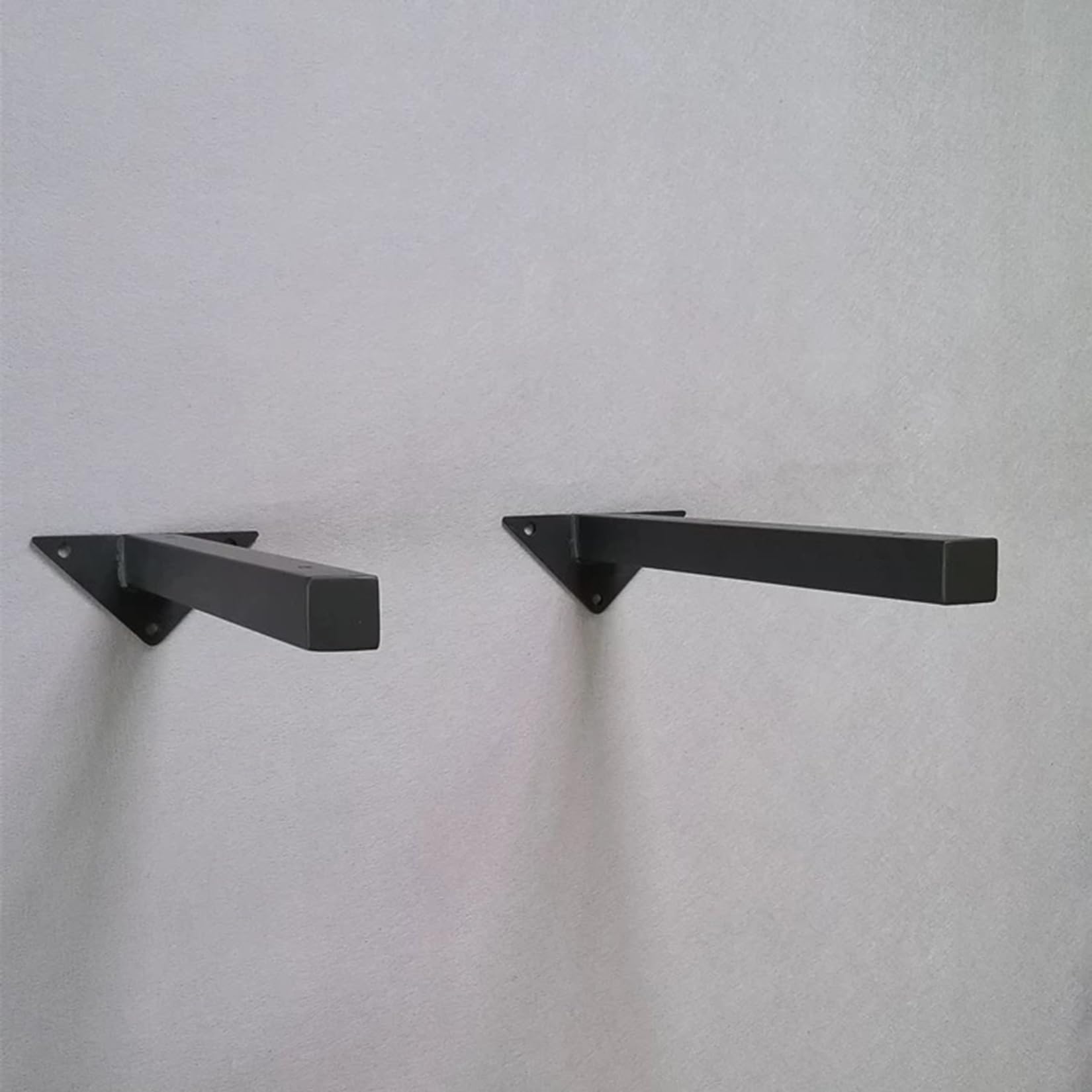 2 Piezas Soportes para Estantes Pesados,Palomilla para Estanterías de Pared,Escuadras Estanterias Metalicas para Estanterías Cocina Exhibición Pared,con Tornillos (40cm,Negro)