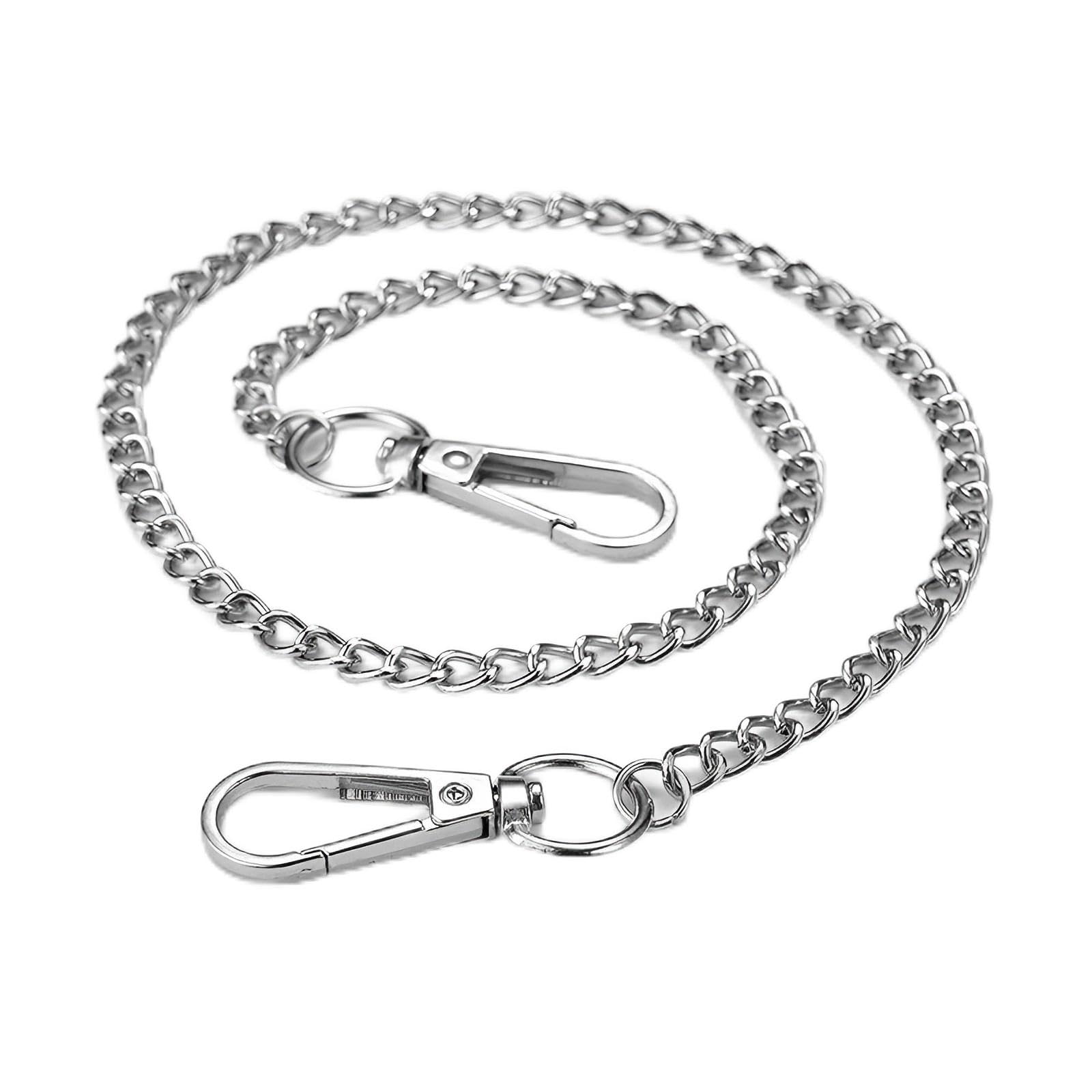 Vayfoni Unisex Silver 53Cm Trouser Chain Wallet Chain - Metal Jean Chain With Lobster Clasp - Punk Hip Hop Key Chain For Jeans Pants Keys Accessories