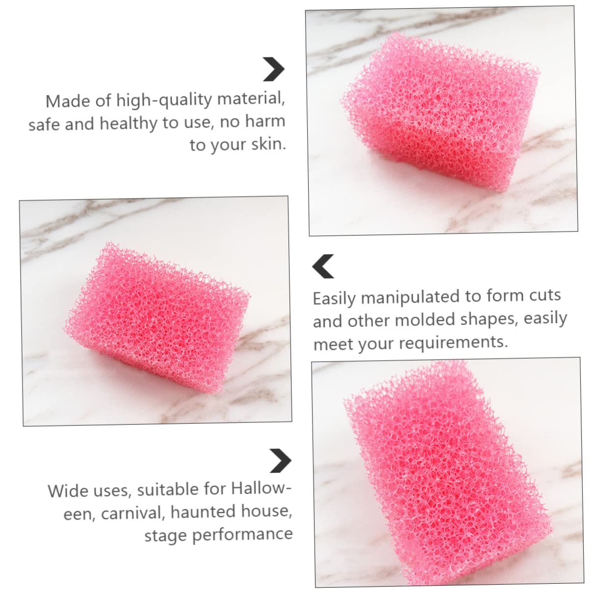 FRCOLOR 20piezas Esponjas De Maquillaje Efecto Especial Para Halloween Para Cosplay y Creación De Heridas Material Seguro y Saludable Uso Versátil Fiestas y Representaciones