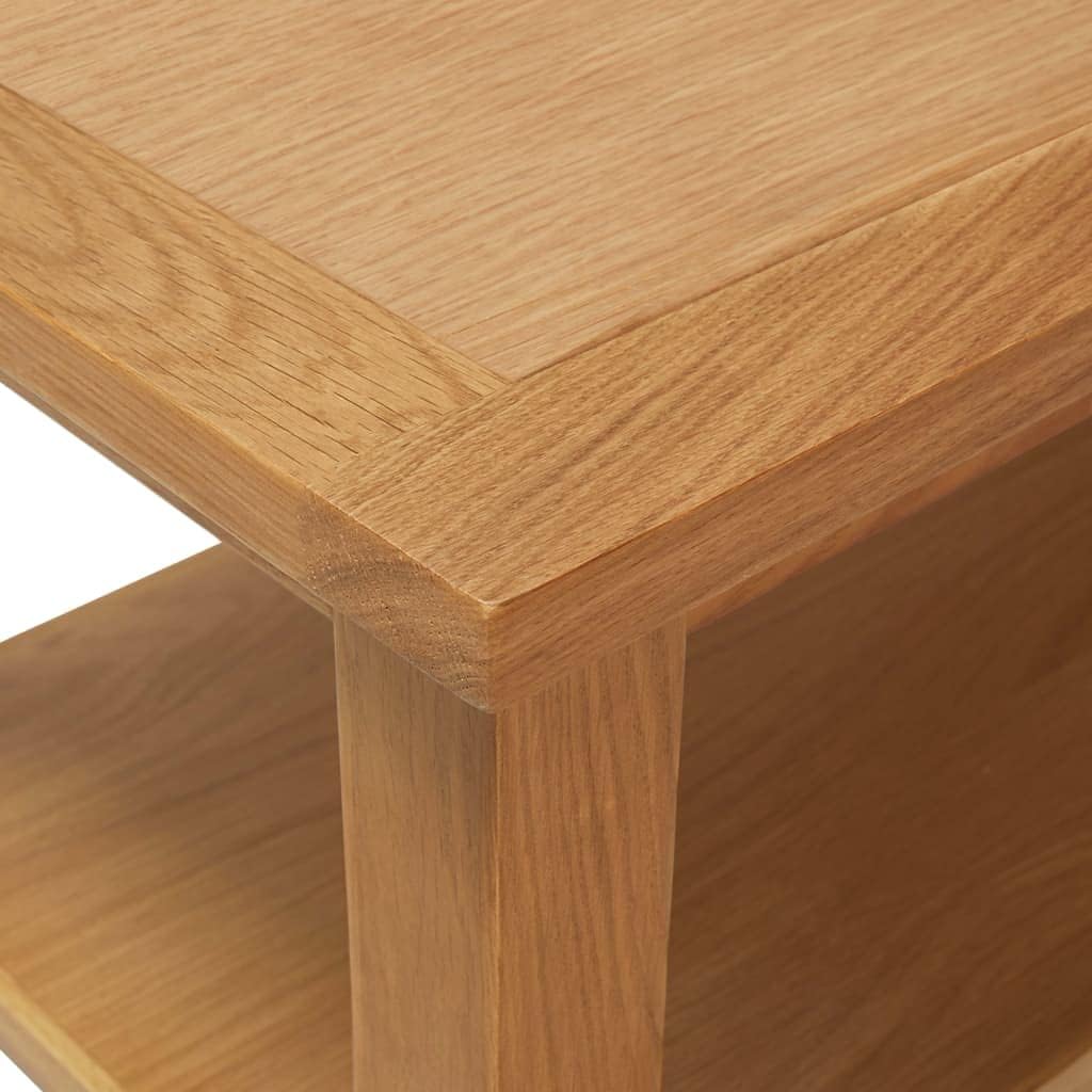 vidaXL Solid Oak Wood Coffee Table Wooden Couch Side End Accent Table for Living Room Home Office Hallway Display Furniture Storage Interior
