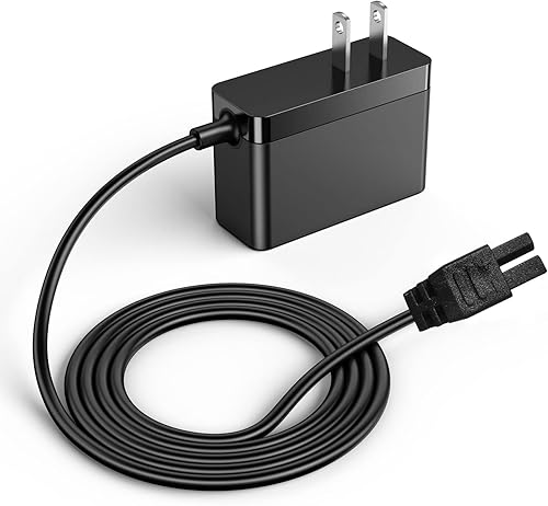 Mrgru Cargador de repuesto para HJ604C-CHRG compatible con cortacésped eléctrico Sun Joe HJ604C HJ605CC Fuente de adaptador de corriente