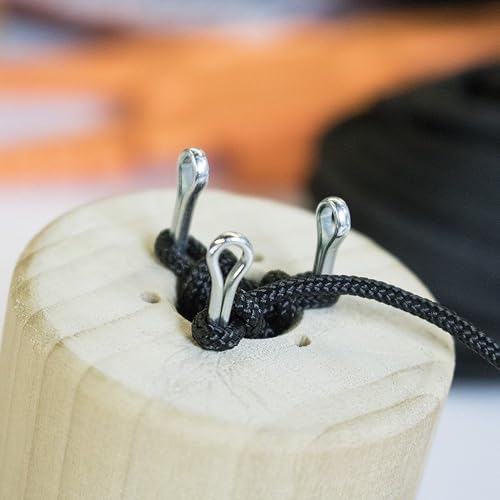 Miniatura 4 de Paracord Planet Carretes de tejido de cuerda de paracaídas de doble cara de madera polar extraíbles de 4 pines, 6 pines y 8 pines, crean tejidos de