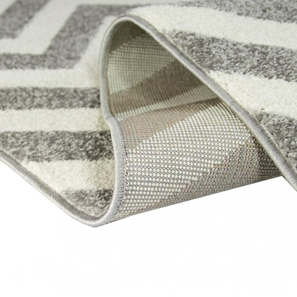 Tapis de salon au design scandinave gris vert crème Größe 120x170 cm